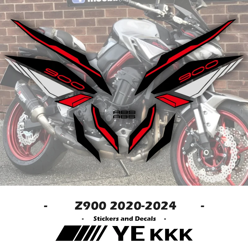 For Kawasaki Z900 2020-2024 23 24 Full Vehicle Fairing Shell Sticker Decals Z900 2020-2021 Factory Replicated Stickers