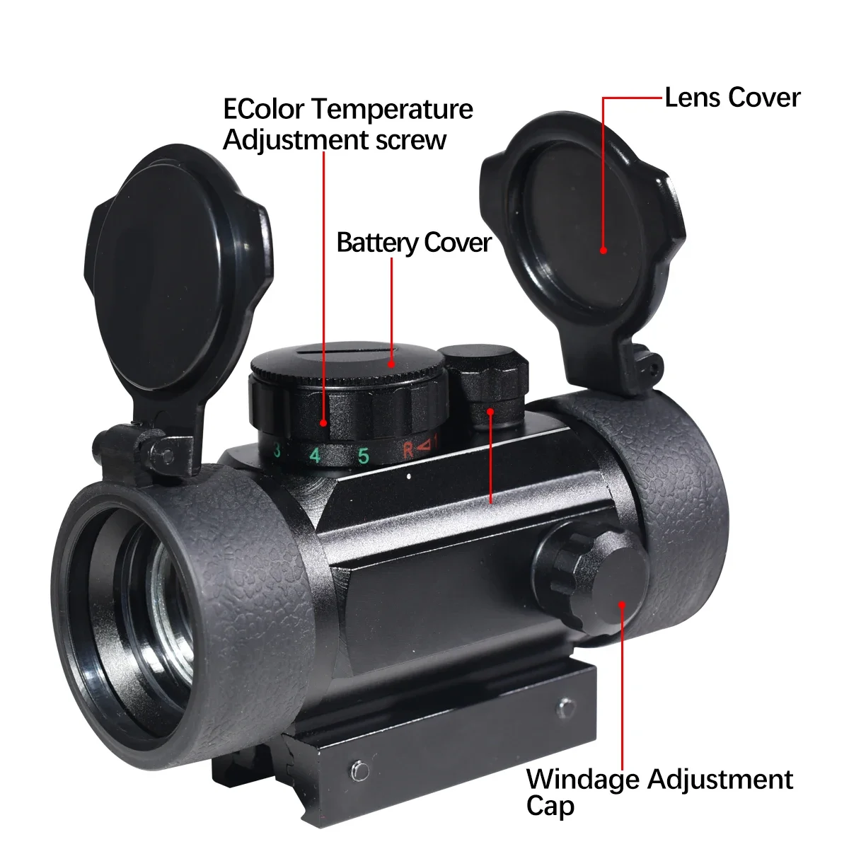 Tactical 1x40 Red Dot Laser Sight Scope Outdoor Hunting Rifle Scope Green Red Dot Collimator Airsoft Sight 11mm/20mm Rail Mount