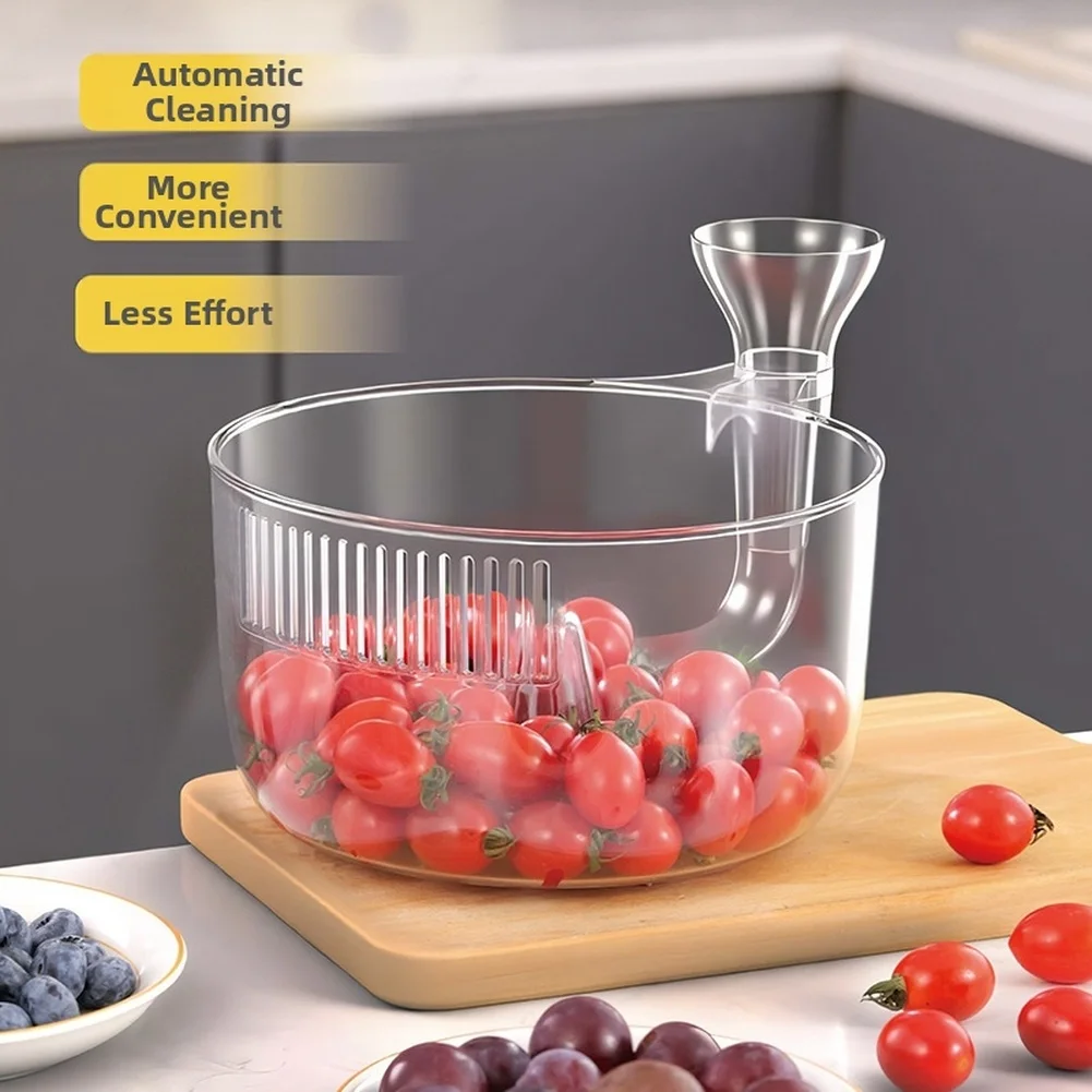 Wide Mesh Colander Produce Washer For Meal Prep Safe Plastic Material Fine Mesh Holes Fast Water Drainage Easy To Clean