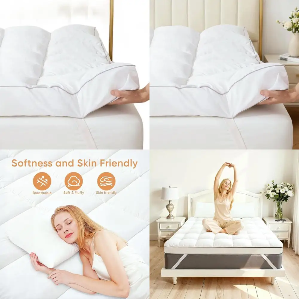 

Full Size 3 Thick Shredded Memory Foam Topper with 100% Cotton Cover for Back Support and Comfort