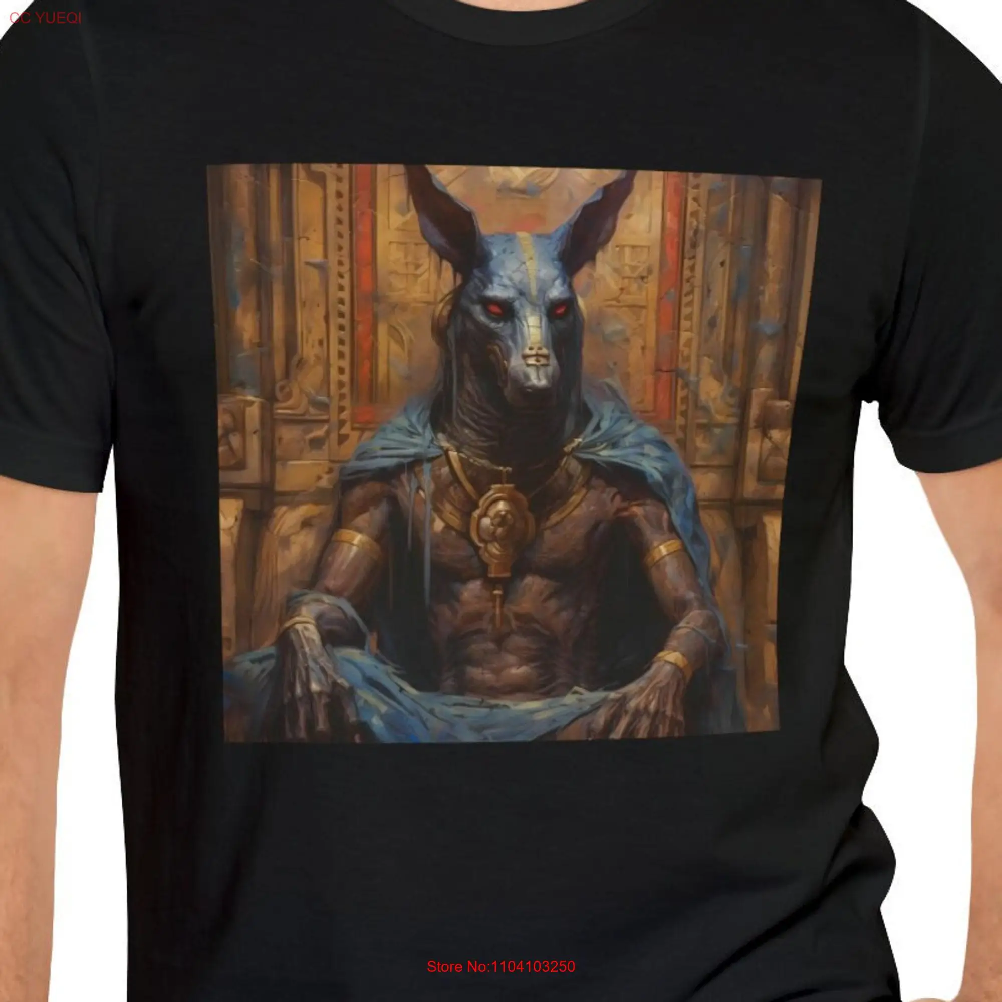 Anubis God Egyptian T Shirt Hell Hellfire Damned Macabre Dark Academia Occult Apparel Clothing Goth Gothic