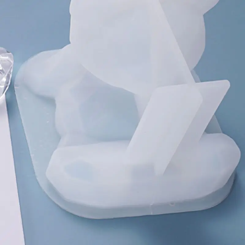 Новая DIY смоланая кристаллическая эпоксидная форма, мультяшный 3D медведь в форме держателя телефона, силиконовая форма