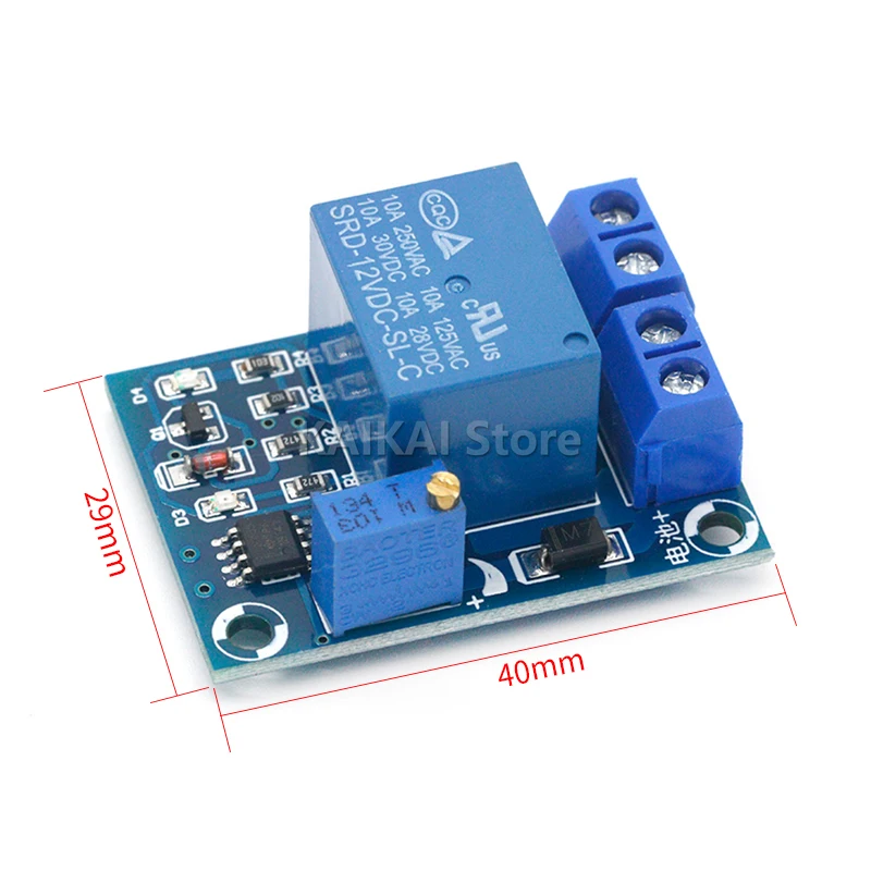 DC 12V Battery Undervoltage Low Voltage Cut off Automatic Switch Recovery Protection Module Charging Controller Protection Board