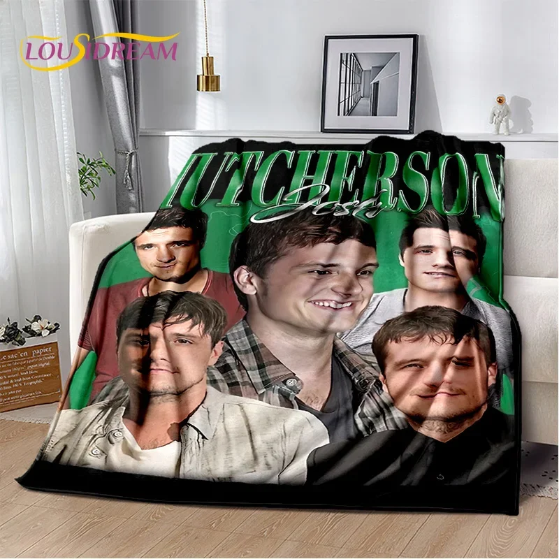 

3D Josh Hutcherson Handsome Star Soft Flannel Blankets,Throw Blanket Comfortable Blanket for Picnic Beds Home Bedroom Cover Kids