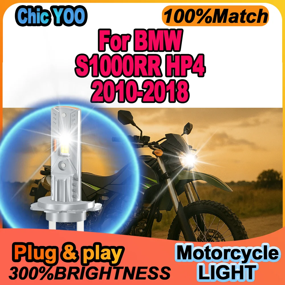 

1Pc H7 LED Motorcycle Headlight Super Bright 6000K White 12000LM Moto Light For BMW S1000RR HP4 2010-2014 2015 2016 2017 2018