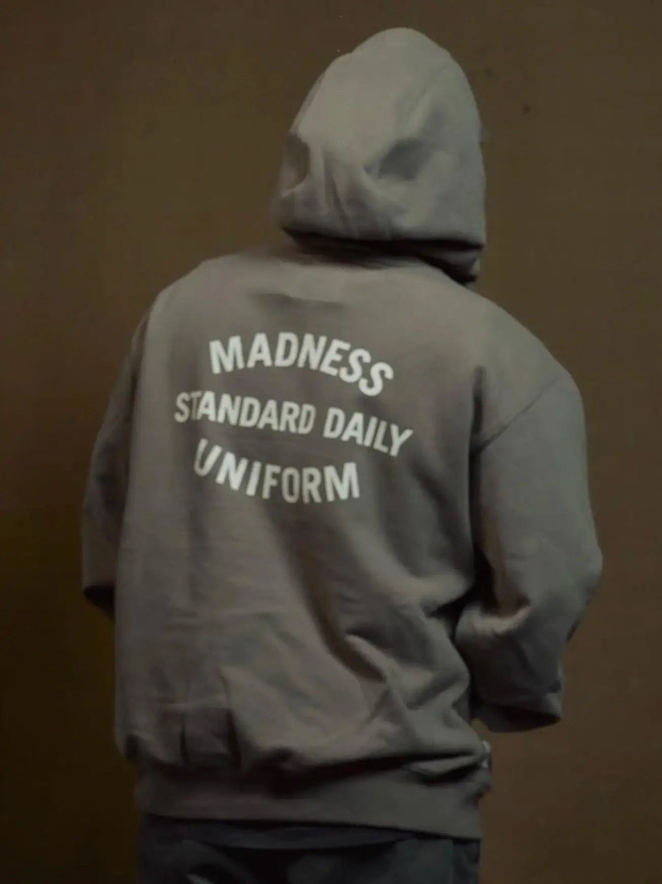 

MADN Crew Sweat Hoodie Boxy Fit Long Sve Youth Autumn Winter Faion Digital Letter Print Full Zipper Hoodie