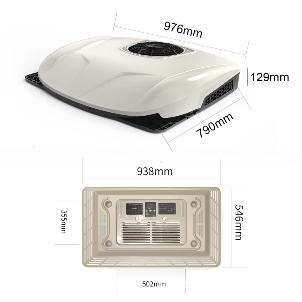 Ultra Thin Integrated Parking Air Conditioner 12V 24V Electric Cooling System For Truck RV Camper Van