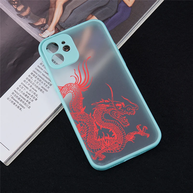 Unique Aesthetic Design Red Dragon Phone Case For IPhone 15 14 12 11 13 Pro Max X XS XR 7 8Plus Mini Soft Bumper Hard Back Cover