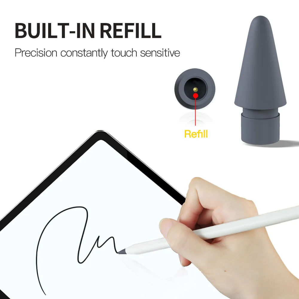 Peilinc-Punta de lápiz para Apple, punta de lápiz de alta sensibilidad, punta de repuesto, punta 3 en 1, 7 colores para Ipad Stylus Nib