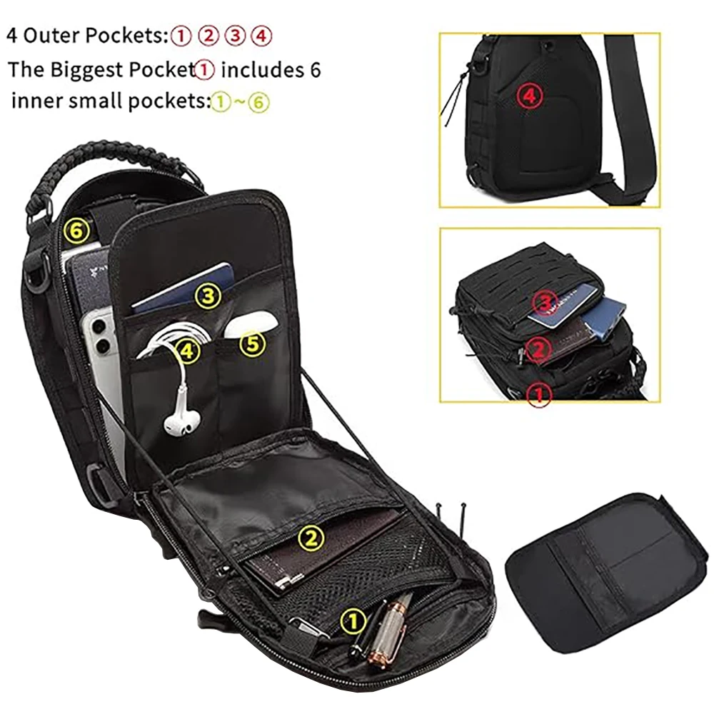 

Тактический рюкзак-слинг для охоты, наплечная сумка для мужчин и женщин, кроссбоди, дорожная нагрудная сумка, для походов, кемпинга, для оружейного магазина