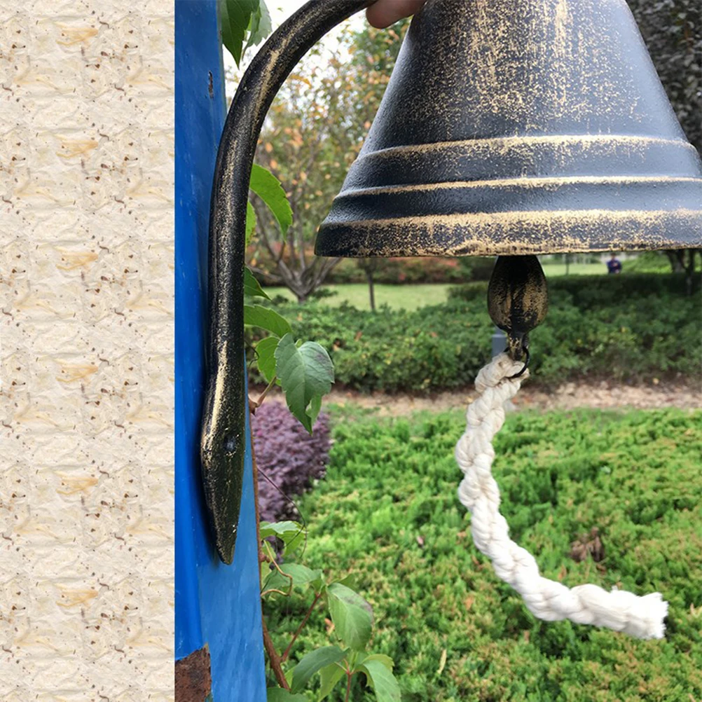 جرس الباب الرجعية الحديد الزهر صوت واضح داخلي في الهواء الطلق مقهى جرس الزخرفية هدية عيد الميلاد باب الديكور دائم طويل