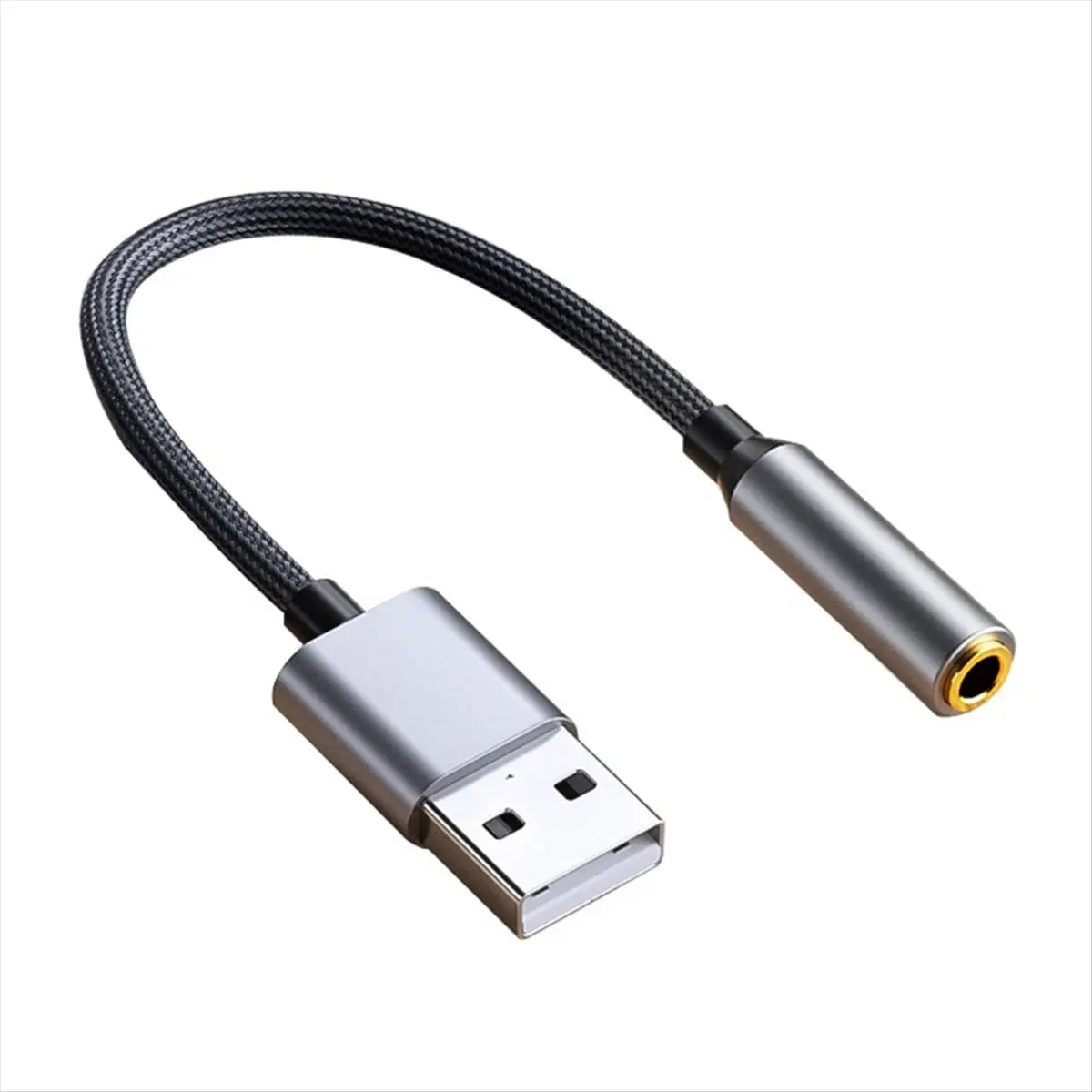 USB to 3.5mm Jack Audio Adapter USB to Audio Jack Adapter Headset USB A to 3.5mm Female External Stereo Sound Card B