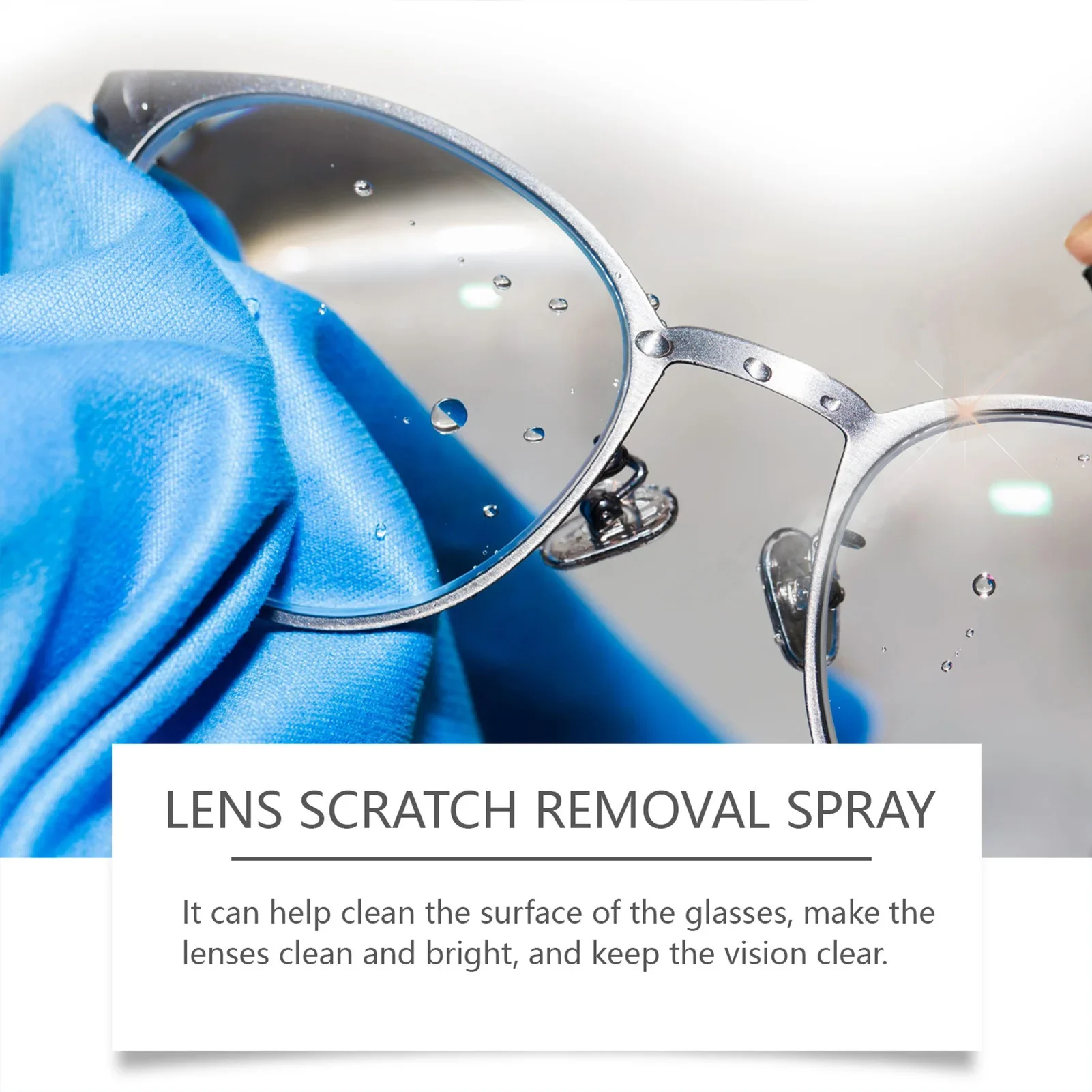 100ml Eye Glass Cleaners Spray 2-in-1 Eye Glass Cleaners & Lens Scratch Remover for Students Workers and Eyeglasses Store image 2