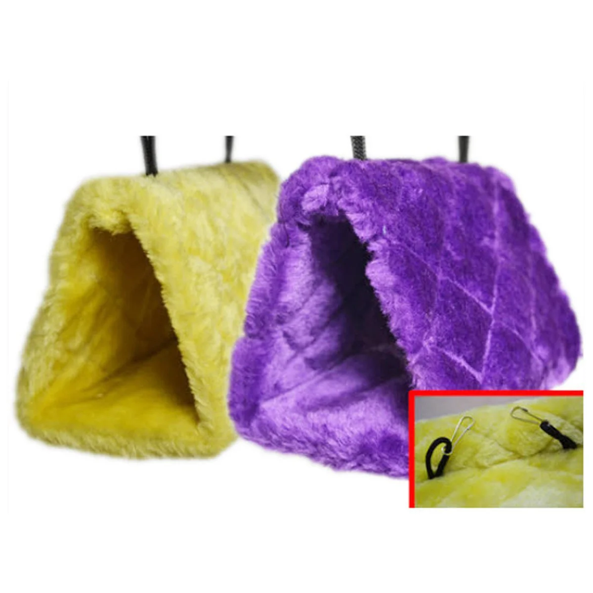 

S (18Cm X 10Cm X 125Cm) Blue Cotton Hammock for Birds Animal Hanging Warm Shelter Winter Heat Preservation Pet Hut