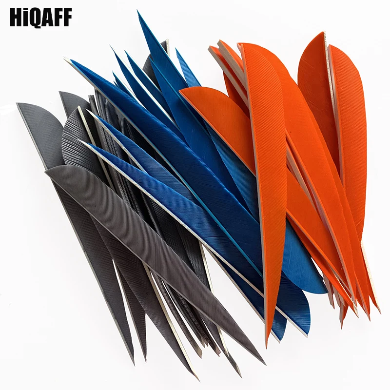 50Pcs Hi-Q 5 Inch Water ShapeTurkey Feather Arrow Fletching Archery Accessories Hunting Shooting