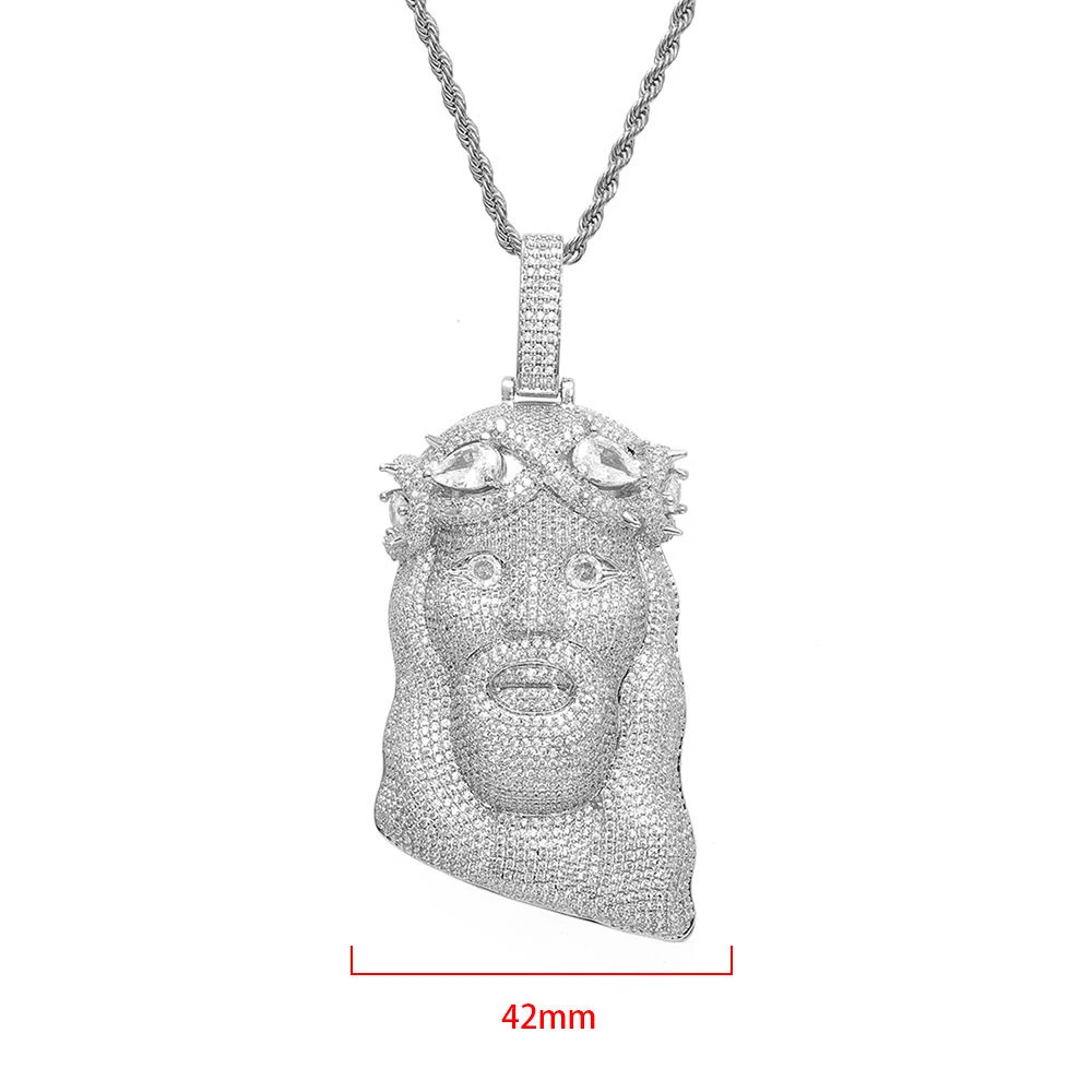 ny-hip-hop-iced-out-jesus-pendant-necklace-for-men-bling-micro-pave-cz-crown-copper-thorns-jesus-head-charm-rapper-jewelry-gift