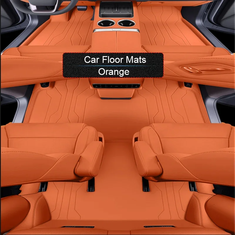 

Нескользящий автомобильный коврик из кожи наппа на заказ, роскошный водонепроницаемый напольный коврик, внутренний аксессуар для LI AUTO L8 2024-Present