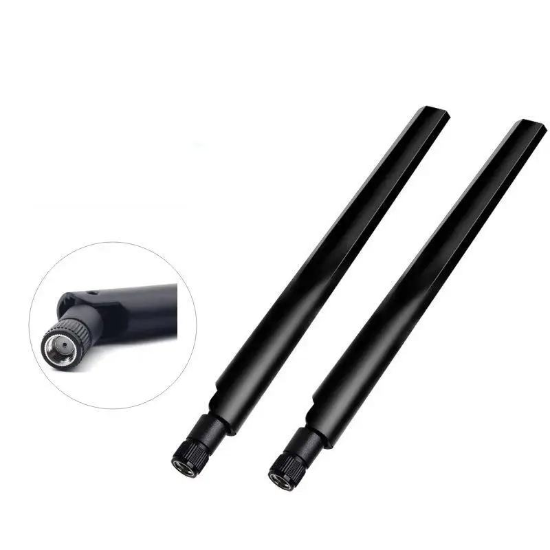 2Pcs Dual Band WiFi Antenna 6dBi 2.4GHz/5.8GHz RP-SMA Connectors for PCI Card Desktop PC Signal Boost