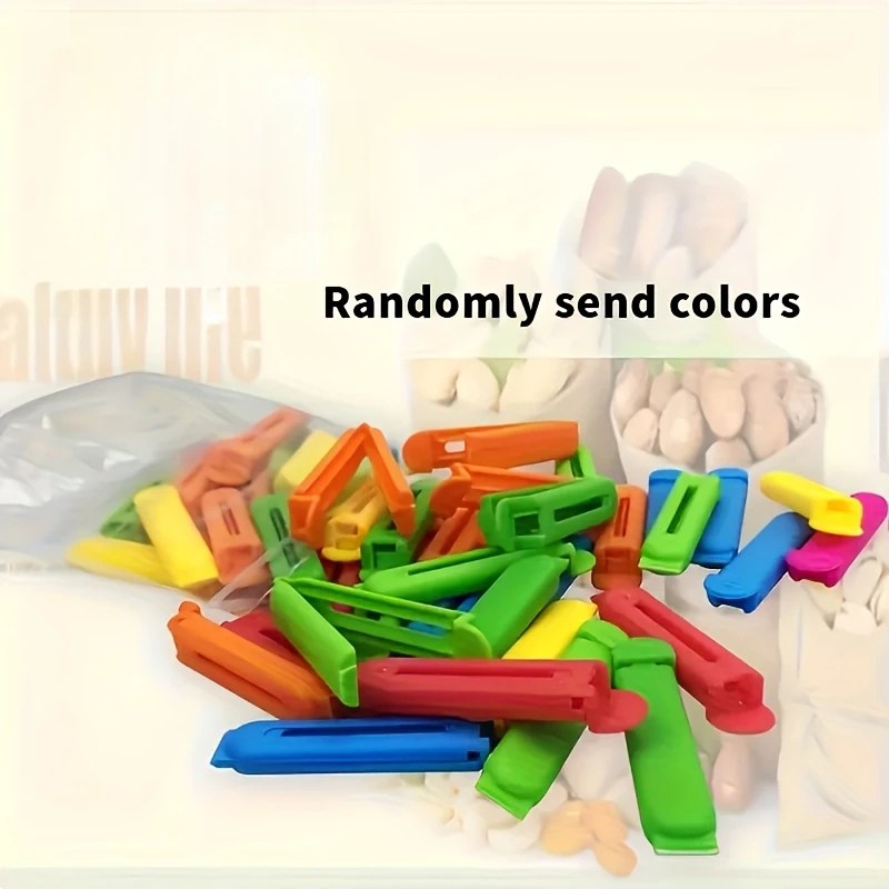 5pcs random Colorful Sealing Clips, Keep Snacks Fresh And Dry, Perfect Choice for Kitchen Storage