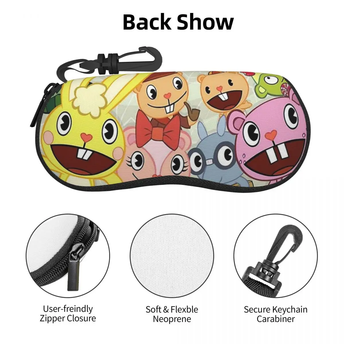 해피 트리 프렌즈 쉘 안경 케이스 휴대용 선글라스 박스 여성 남성 소프트 안경 가방 파우치