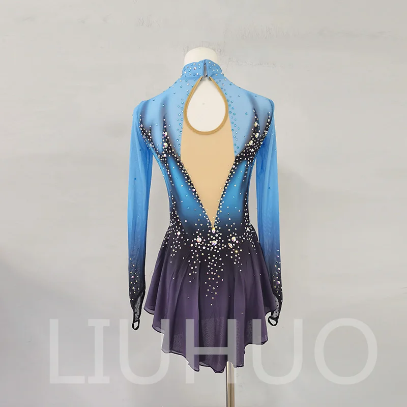 LIUHUO Ice Figure Skating Dress Girls Women Teens Stretchy Spandex Competition Wholesale