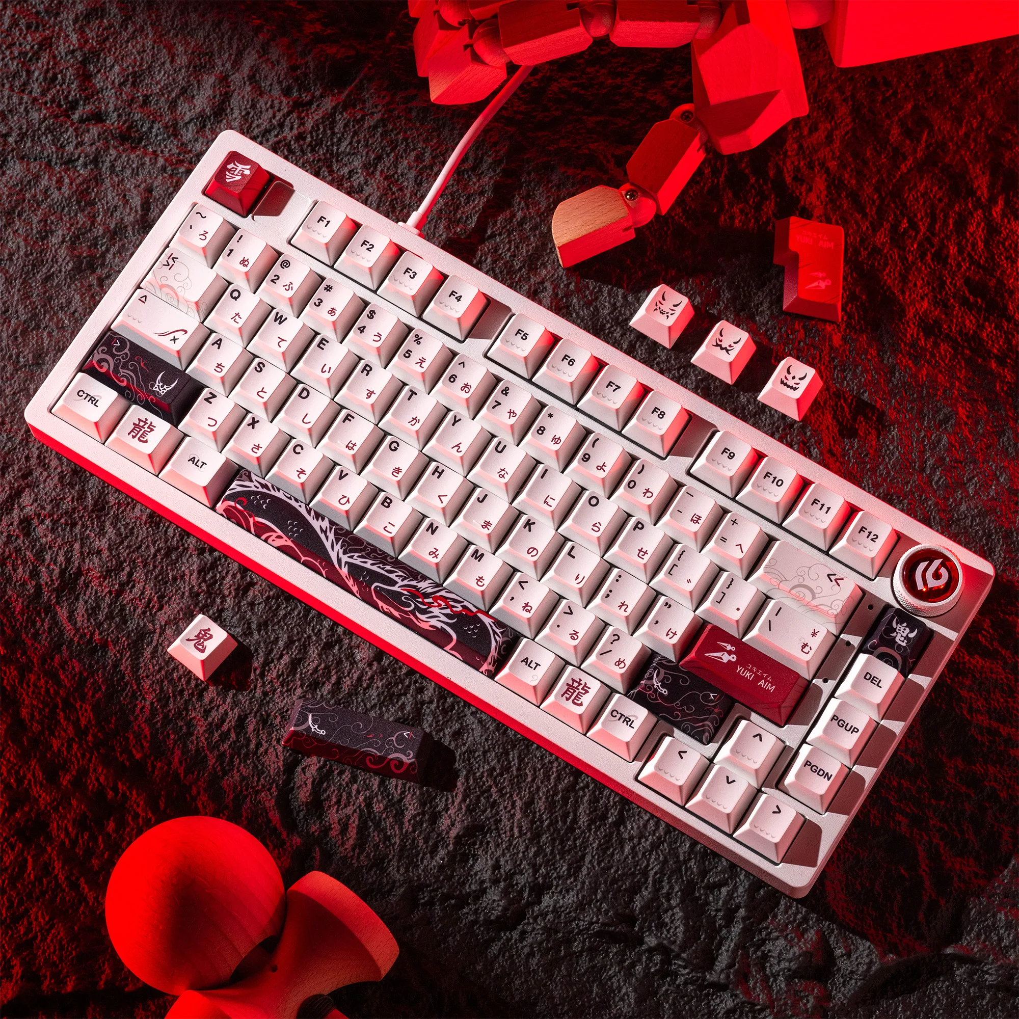 New Yuki Aim Japanese Anime Keycaps Cherry Profile PBT Dye‑Sub Custom Key Caps for 68 75 87 98 100 Cherry MX Mechanical Keyboard view 6