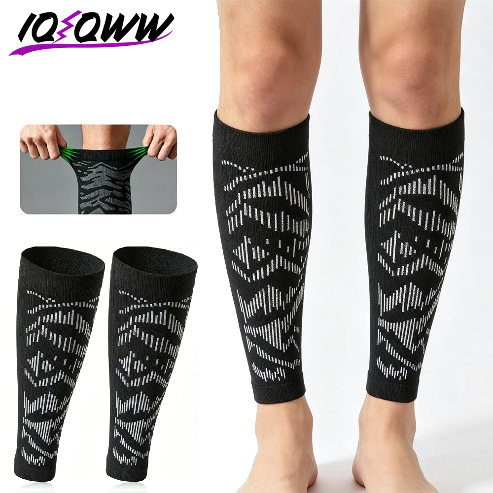 1Pair Varicose Vein Relief Footless Calf Compression Sleeves, Leg Support Socks for Men Women, Maternity, Nursing & Running