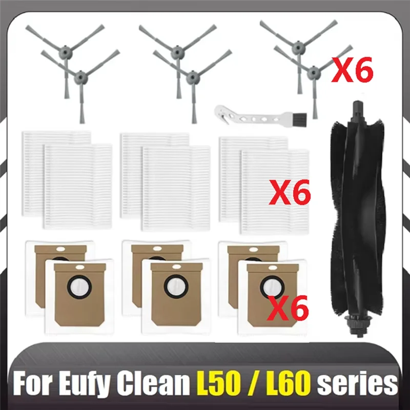 ل Eufy Clean L50 /L50 SES /L60 /L60 الهجين جهاز آلي لتنظيف الأتربة مكنسة كهربائية قابل للغسل تصفية كيس لجميع الغبار اكسسوارات عدة