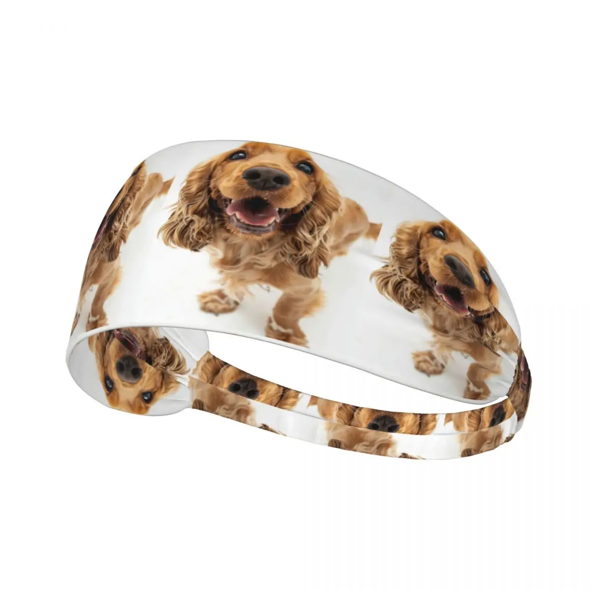 

Tail Wagging Wisdom_ Nurturing Your Cocker Spaniel Spirit Sweatband for Men Women Quick Drying Sports Sweatband Gym Yoga Running