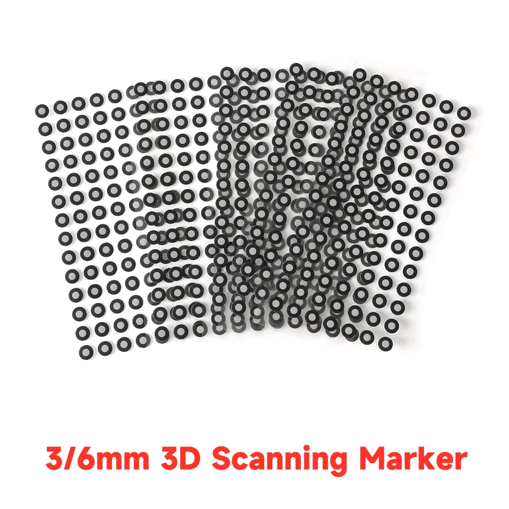 Creality 3/6mm 3D Scanning Marker 3D Tracking Dot Reference Point Markers for Creality CR-Scan Raptor / CR-Scan Otter