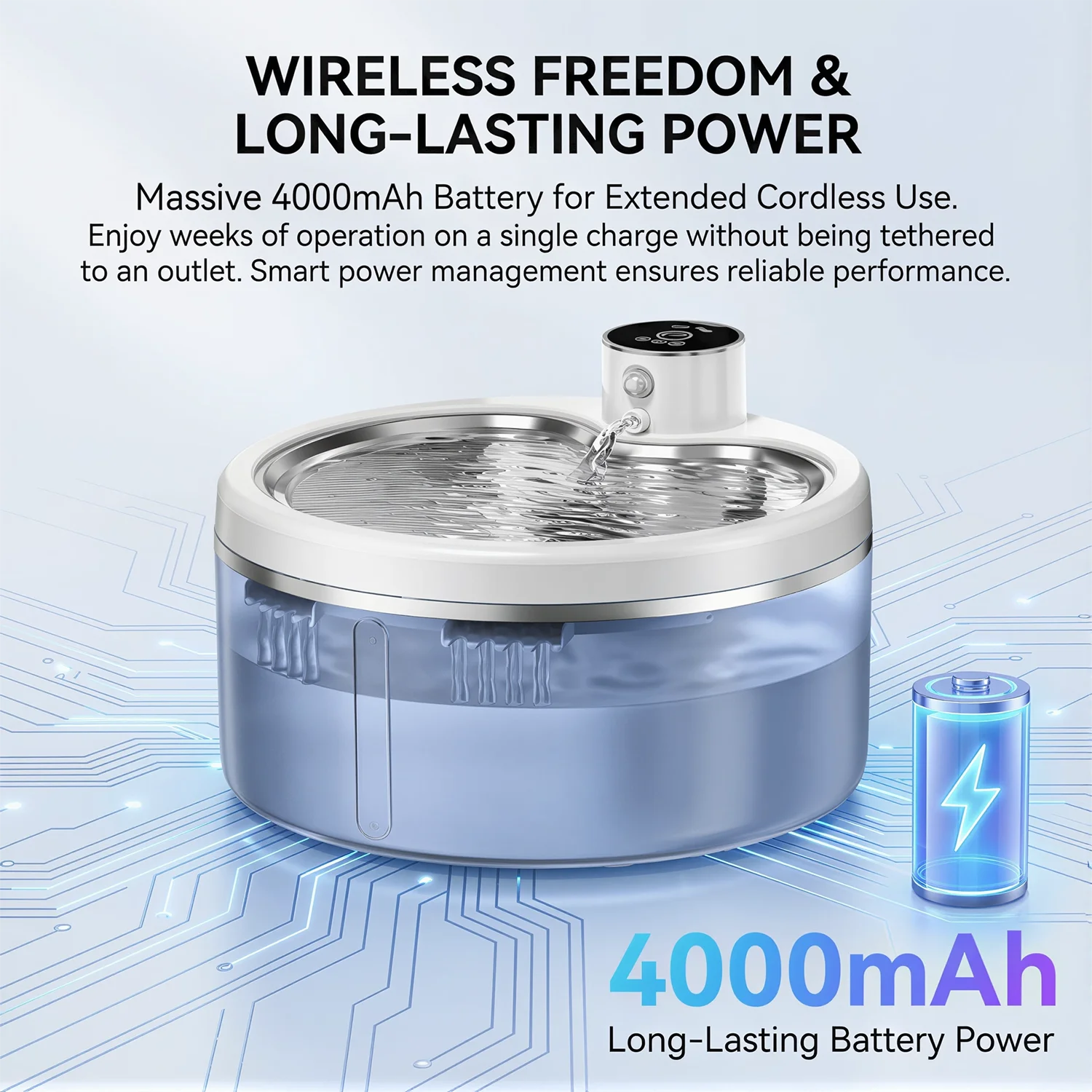 

Беспроводной умный фонтан-поилка для кошек с датчиком движения и бесшумным насосом, автоматический фильтр, диспенсер для воды для кошек