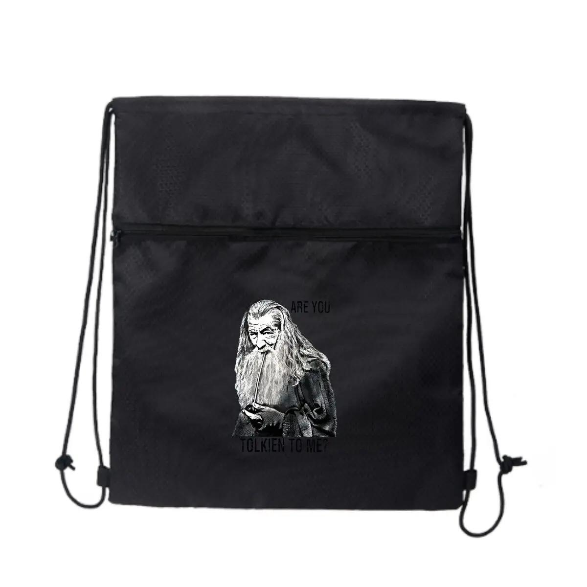 

Легкий рюкзак на шнурке с текстовым рисунком Are You Tolkien to Me, рюкзак для отдыха на открытом воздухе, сумка на молнии
