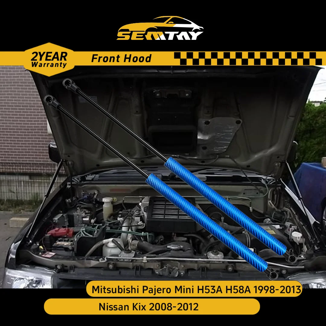

SEMTAY Hood Struts for Kix 2008-2012/Pajero Mini H53A H58A 1998-2013 Bonnet Lift Support Spring Shocks Damper