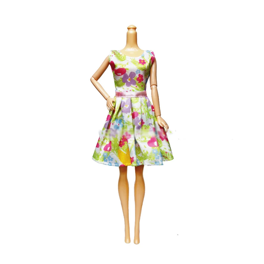 جديد 30 سنتيمتر دمية على شكل أميرة فستان مجموعة 1/6 دمية فستان الملابس موضة الصيف طباعة فستان اكسسوارات عادية دمية تنورة فتاة لعبة