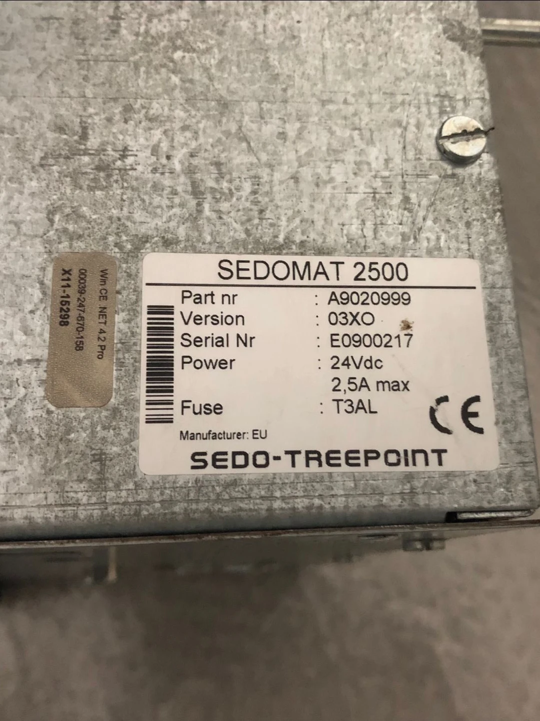 SEDO Dyeing Machine System Screen SEDOMAT 2500 Original Spot Bargaining A9020999