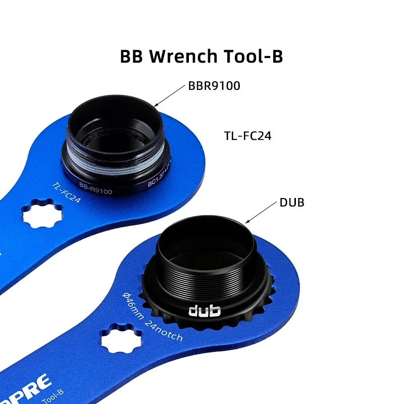 TOOPRE Bike Bottom Bracket Wrench Aluminum Alloy Iamok Bicycle 44/46mm Removal Tool for BB51/BB52/BB70/MT800/BBR9100/XTR/DUB