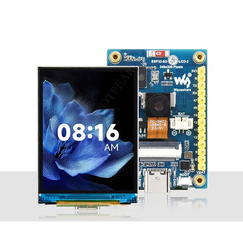 ESP32 S3 LCD Camera Development Board 2 inch 240x320 Display QMI8658 Sensor / Battery Port LVGL/HMI For Arduino