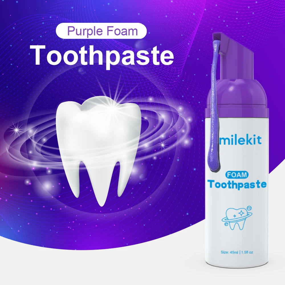 Dental Beauty health teeth whitening teeth whitening toothpaste purple  Repair Teeth White Brightening Tooth Care Purple Correct