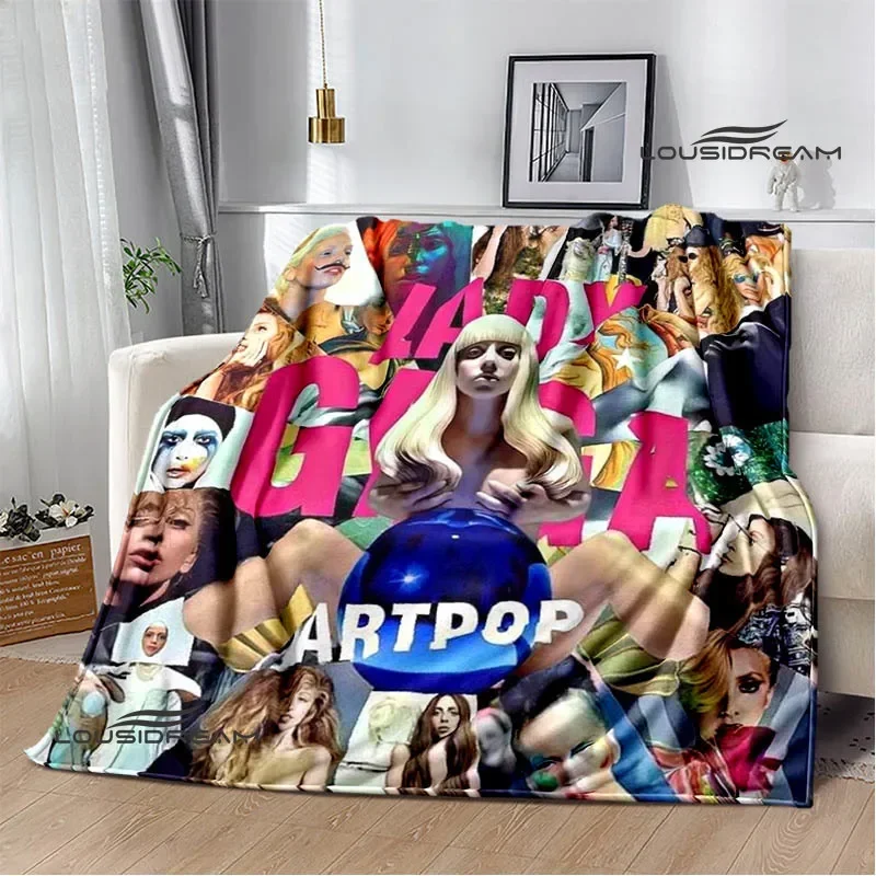 3D L-Lady-Gaga printed blanket warm flannel blankets soft and comfortable blanket home travel blanket bed linings birthday gift