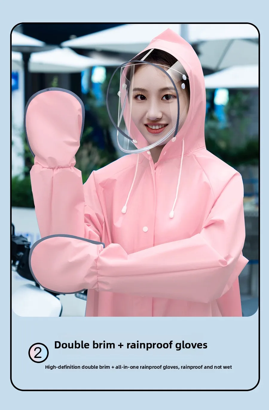 

Мужской и женский водонепроницаемый плащ-дождевик для полной защиты от ливня при езде на электровелосипеде и велосипеде