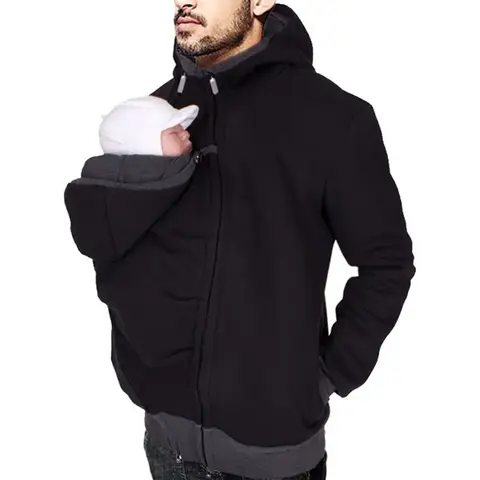 가을 겨울 캥거루 베이비 캐리어 후드 후드 티 스웨터 아버지 Babywearing 자켓 다기능 캥거루 의류