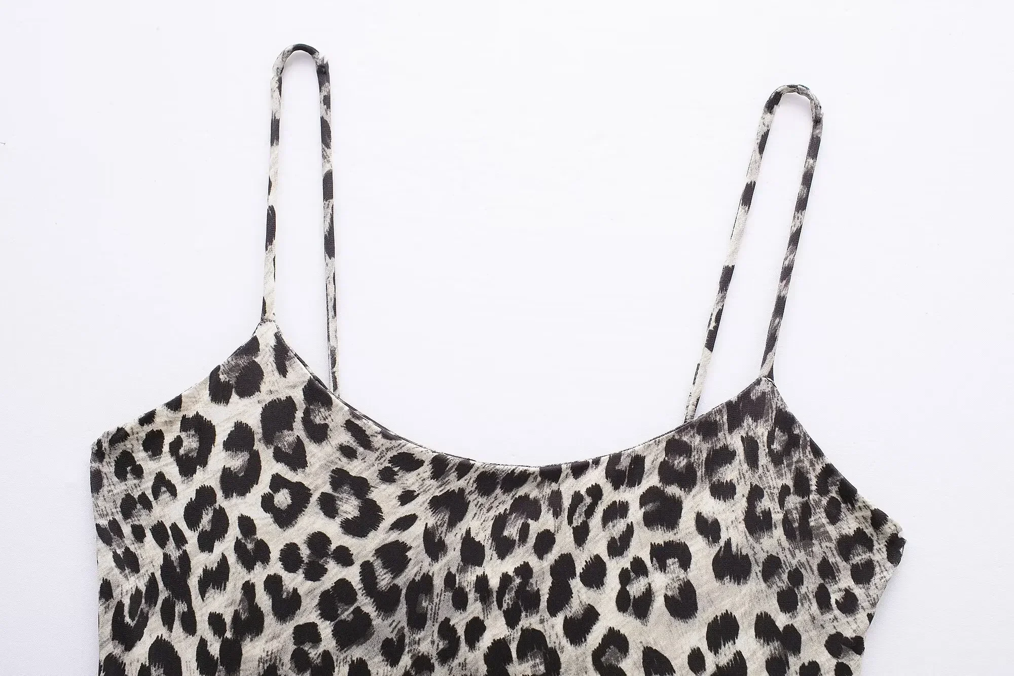 Macacão suspensor com estampa leopardo para mulheres, terno feminino, calça vertical, conjunto 2 peças, 2024