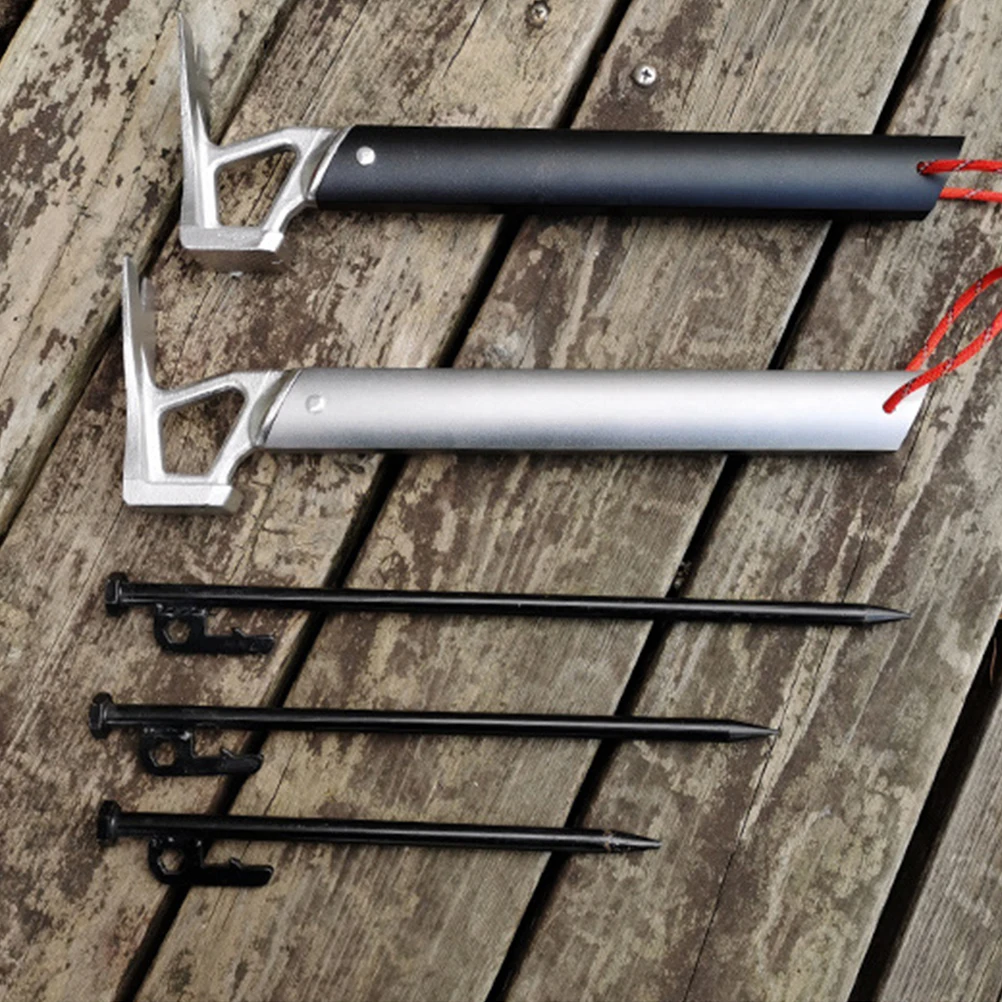 

Aluminum Alloy Handle Steel Hammer Outdoor Portable Copper Head Tent Hammer For Hiking Camping Durable Lightweight Easy Carry