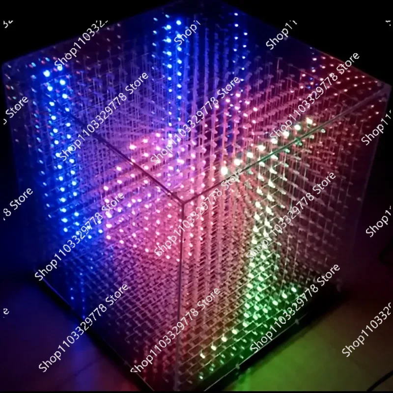 Набор 3D-кубиков 16x16x16: Электронные компоненты для самостоятельной сборки, 3D-дисплей без очков, рекламный смарт-бокс на STM32