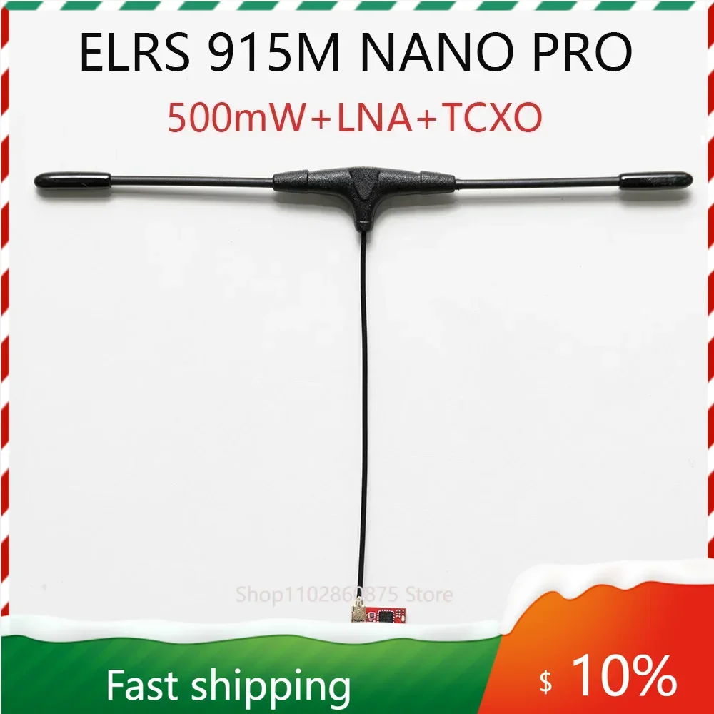 

ELRS 915M NANO PRO ExpressLRS Receiver 500mW RX With T type Antenna TCXO LNA Filter Long Range For RC FPV Drones Airplane Parts