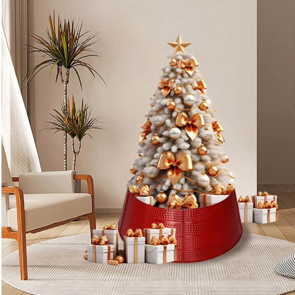 

Sturdy Metal Tree Collar Tree Skirt for Medium Trees Metal Christmas Tree Collar Elegant Holiday Decoration for Artificial