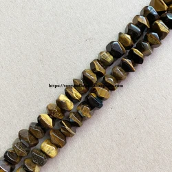 Semi-precious Stone Irregular Faceted Rondelle Tiger Eye 7