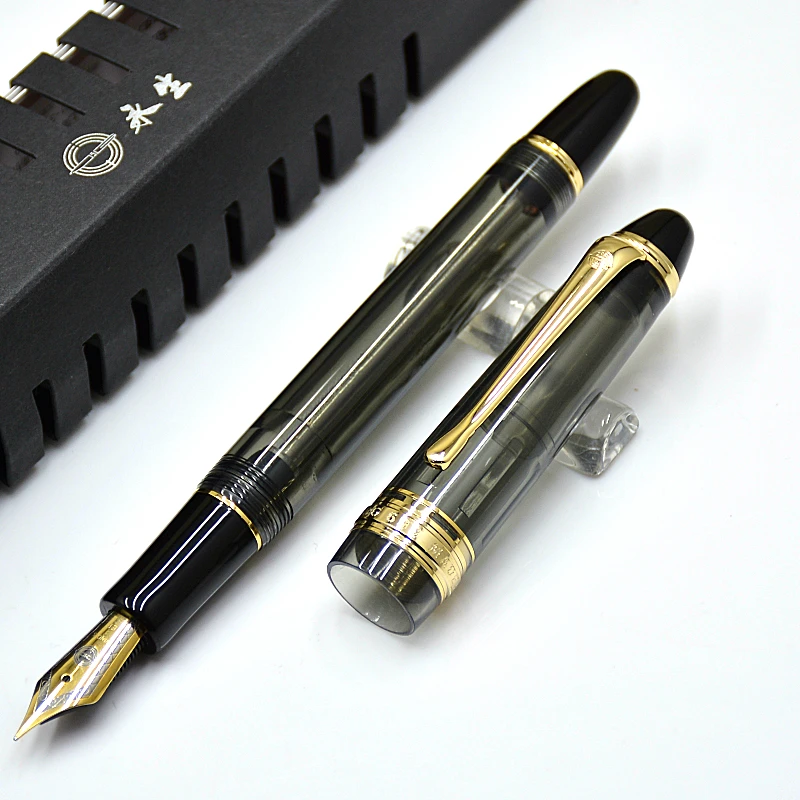 Luxury Wingsung 699 Vacuum Filling Classic Fountain Pen High Quality Acrylic Transparent Design Business Office Writing Ink Pens