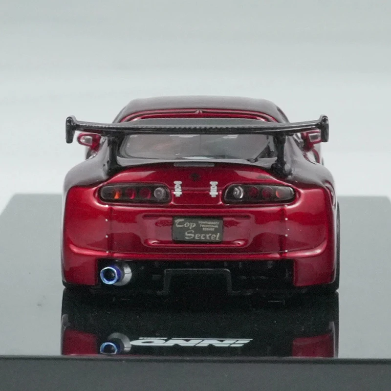 INNO 1:64 Skala SUPRA A80 TOP SECRET Metalowy Model Samochodu Statyczny Kolekcjonerski Dekoracja Prezent na Święta Zabawka Pamiątka