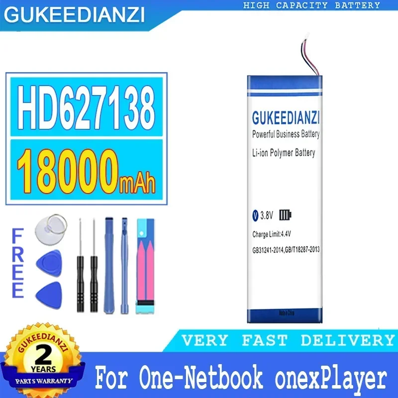 GUKEEDIANZI Battery for One-Netbook Onex Player, Mini onexPlayer 5800U, Big Power Battery, 13500mAh, 18000mAh